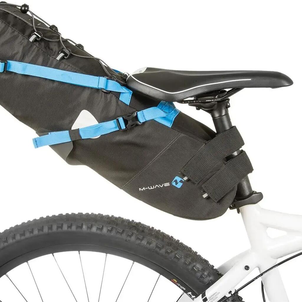 Basil M‑Wave Saddle Bag BP — 11 L Waterproof PVC, Black.
