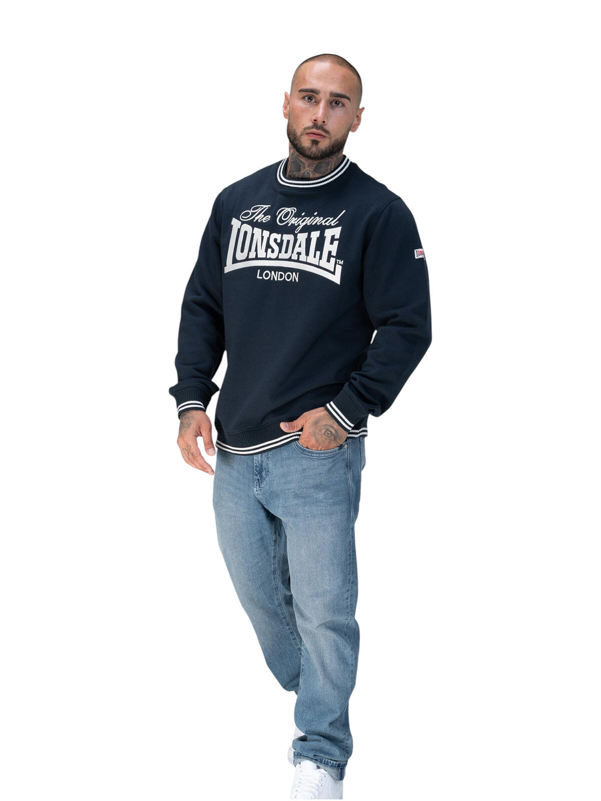 Lonsdale Herren Sweatshirt Clifton dunkelblau 3/6