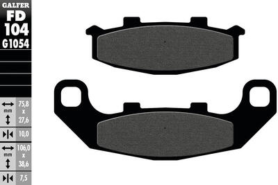 Galfer remblokken fd104 brake pad fd104 g1054 organic