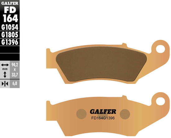 Galfer remblokken fd164 brake pad fd164 g1396 sintered metal