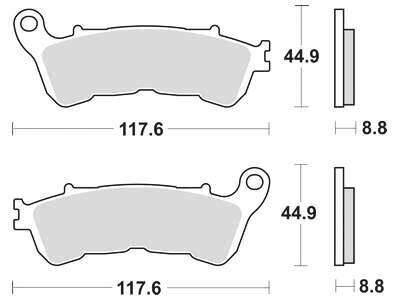 Trw remblokken mcb 776 brake pad mcb 776 organic standard 1/1