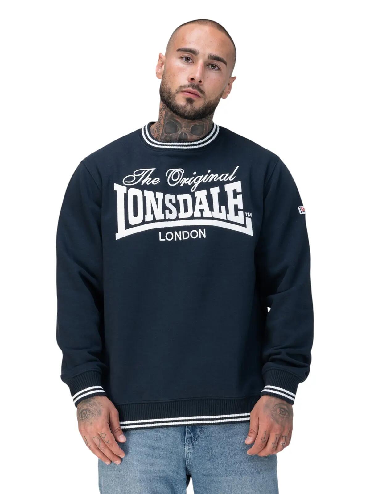Lonsdale Herren Sweatshirt Clifton dunkelblau 2/6