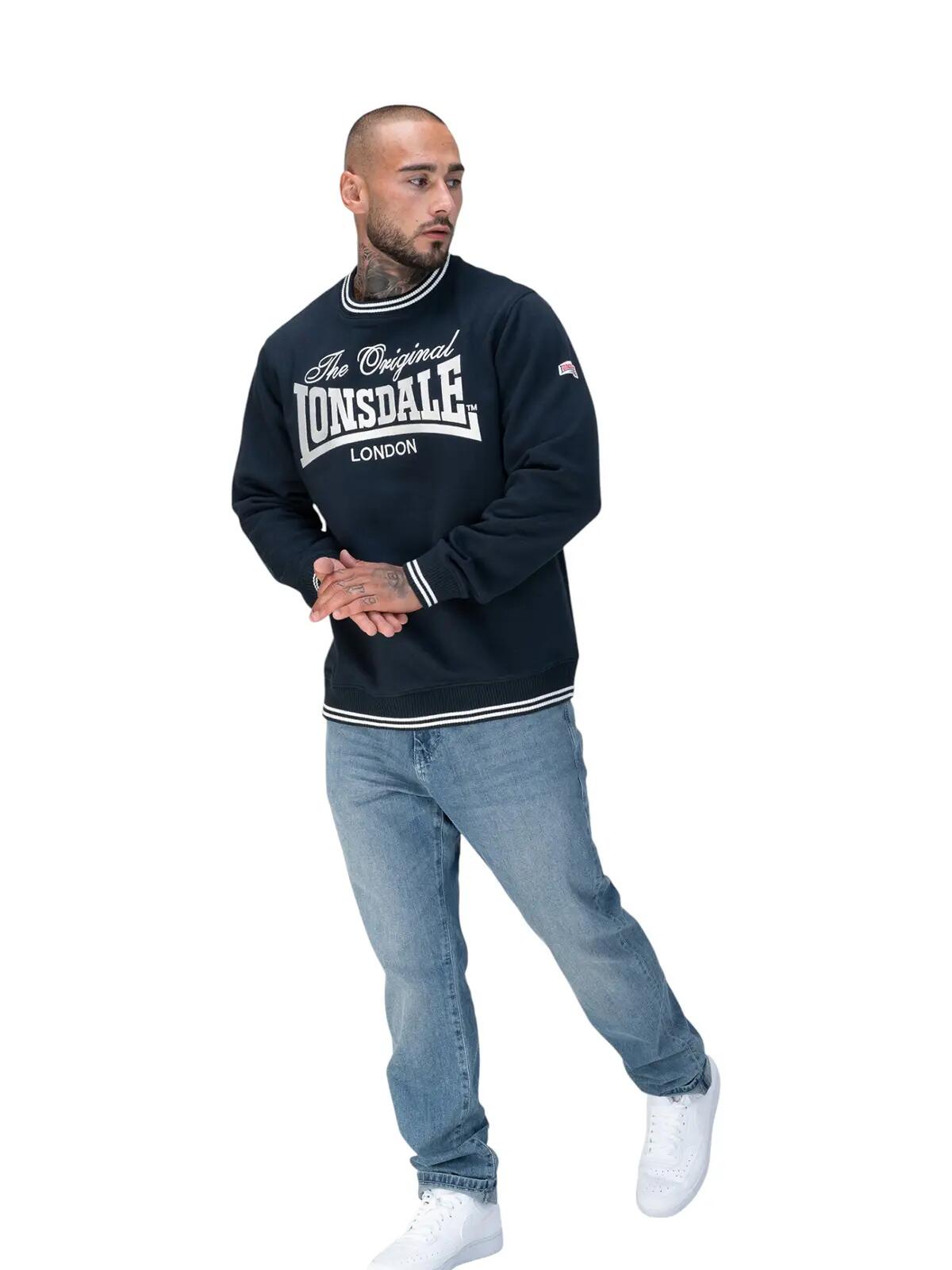 Lonsdale Herren Sweatshirt Clifton dunkelblau 4/6