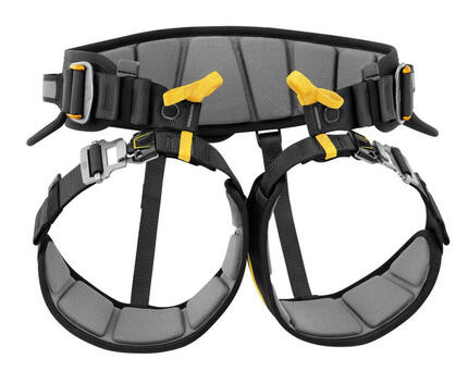 Petzl Falcon Ascent Gurt Größe 2 schwarz/gelb leicht für Rettung und Seilarbeit