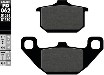 Galfer remblokken fd062 brake pad fd062 g1054 organic