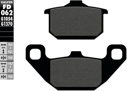 Galfer remblokken fd062 brake pad fd062 g1054 organic