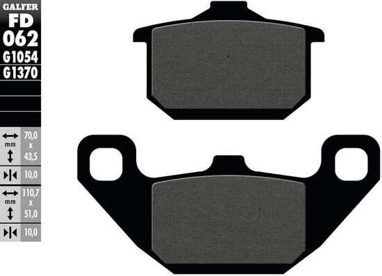 Galfer remblokken fd062 brake pad fd062 g1054 organic