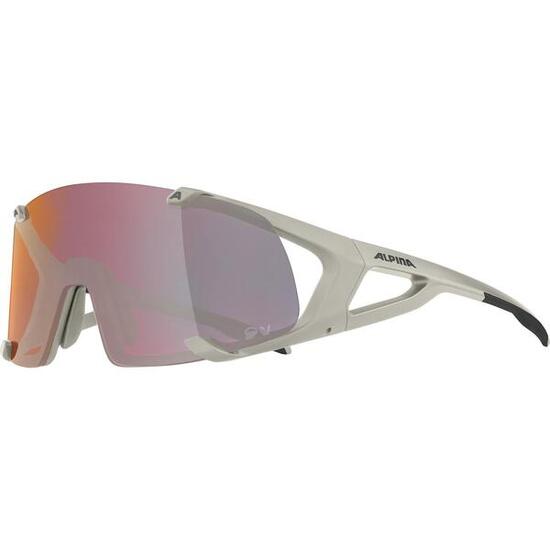 Olympische Sportbekleidung Alpina Sports Brille Hawkeye Qv Grau