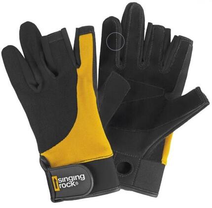 Gants Singing Rock Falconer Tactical cuir et nylon légers paume renforcée Velcro