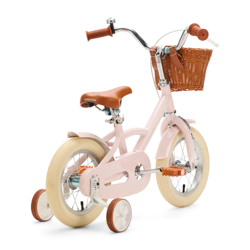 Generation Classic 12 polegadas Rosa – Bicicleta Infantil com Cesto 3/4