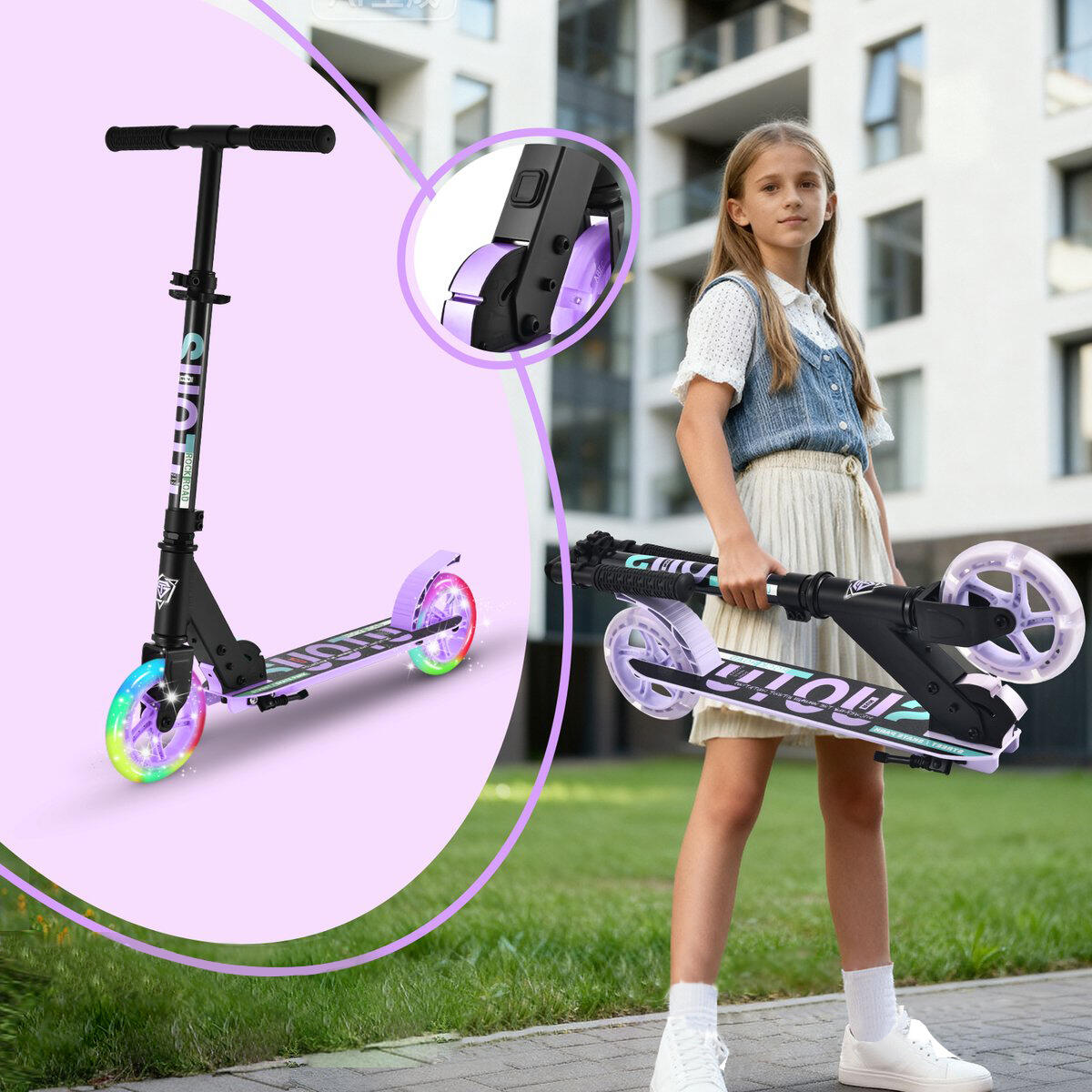Suotu Kinderstep Zwart/Paars 4/8