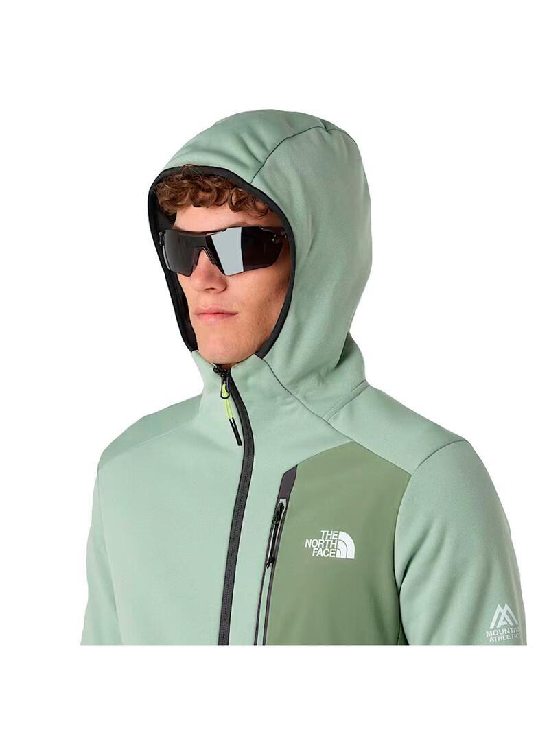 Felpe in pile per uomo The North Face Mountain Athletics Verde 3/6