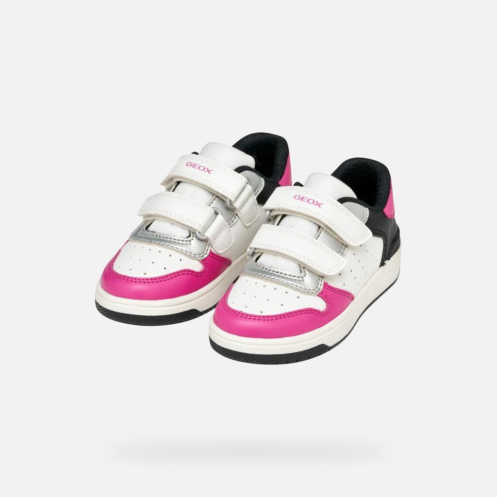 Baskets Fille J WASHIBA GIRL Blanc/Fuchsia 3/7