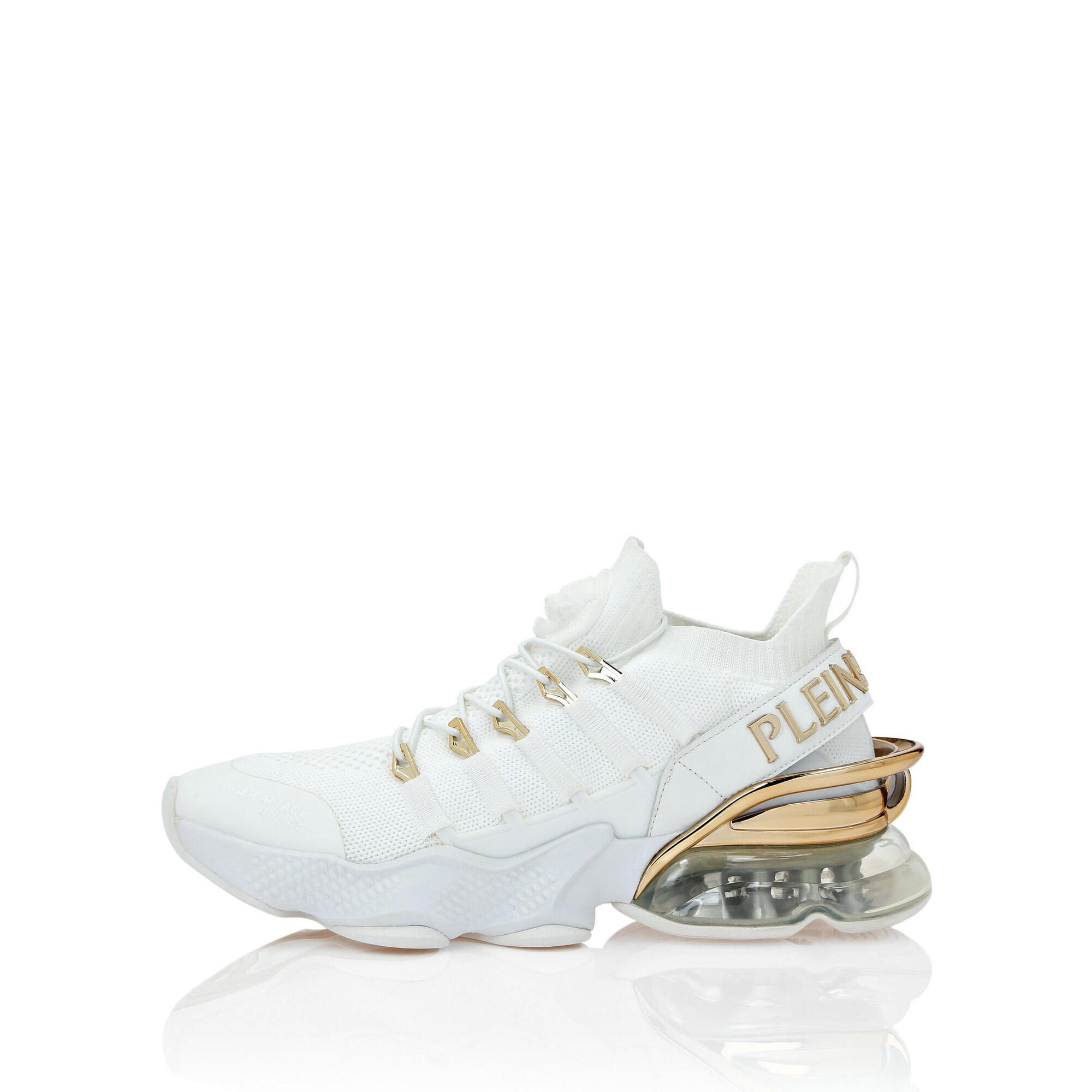 Plein Sport - Baskets De Course Tiger Attack//gen.x.4 - Chaussures De Sport - Blanc|jaune - Decathlon