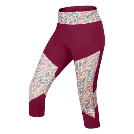Leggings femme Ocún Rhea 3/4 wine stretch 87% polyester 13% élasthanne