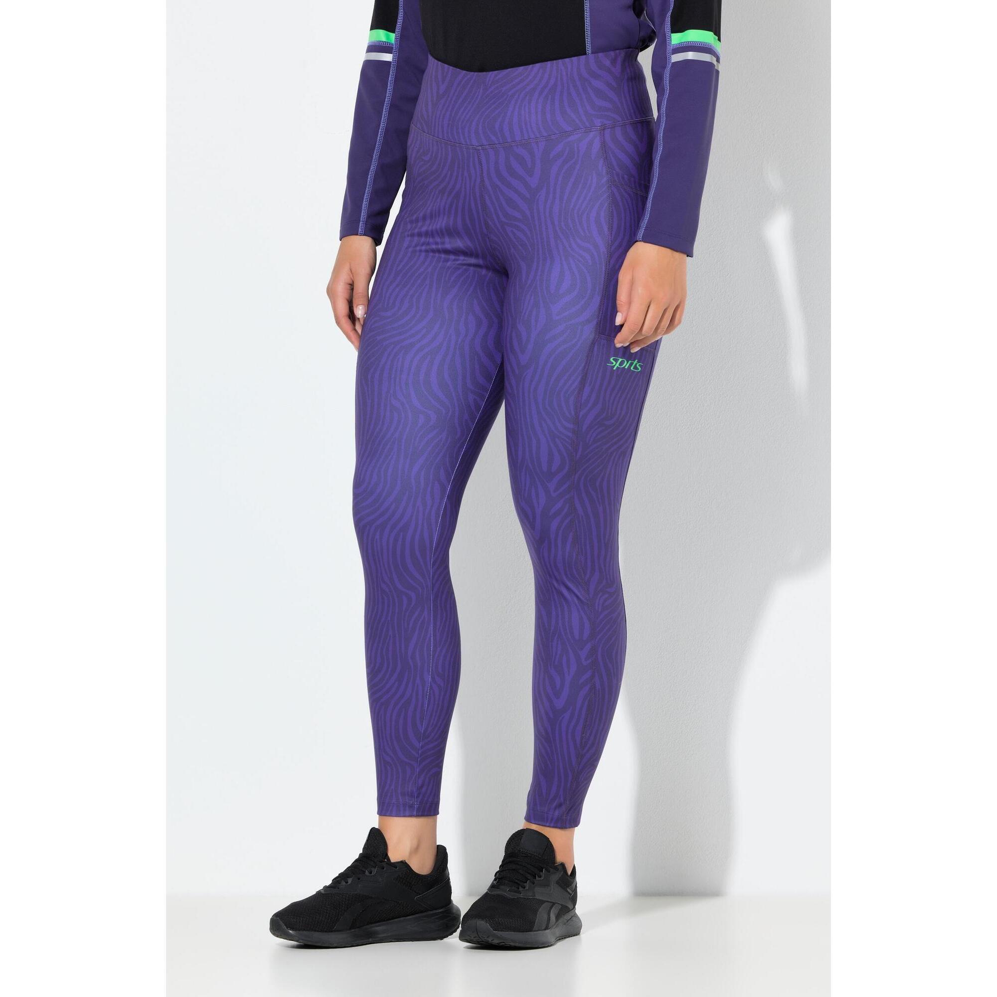 Ulla Popken - Femme Legging De Sport Matière Séchant Rapidement - Legging - Violet - Decathlon