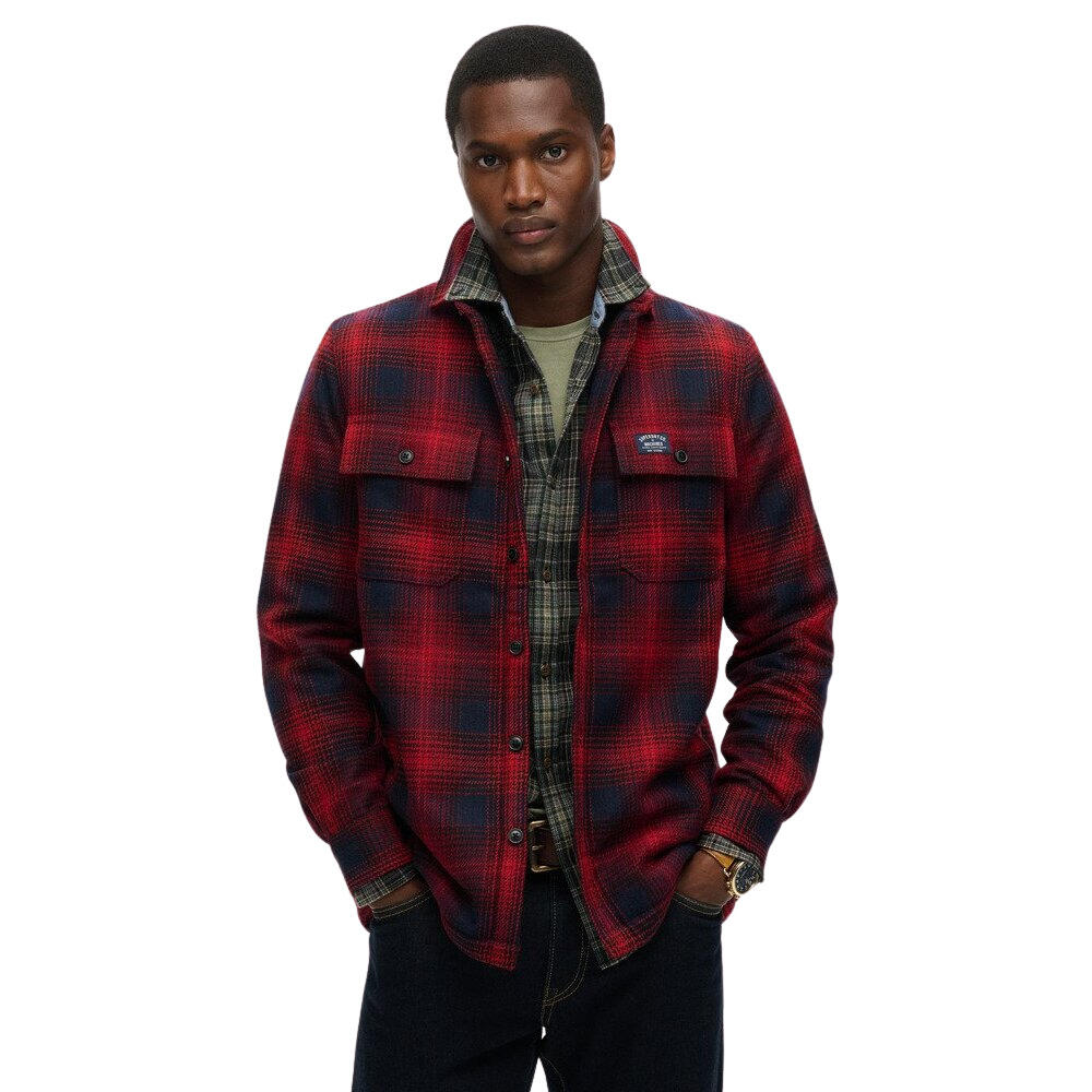 Surchemise à carreaux zippée en laine avec doublure en polaire Superdry 3/6