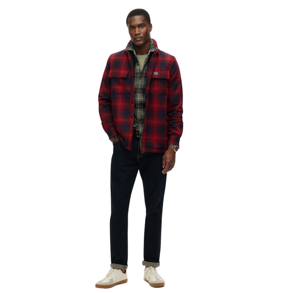 Surchemise à carreaux zippée en laine avec doublure en polaire Superdry 2/6