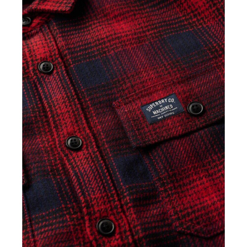 Camicia invernale da uomo, in pile, imbottita, a quadretti, per carnevale, affari, tempo libero, Colore: rosso, L Camicia invernale da uomo, in pile, imbottita, a quadretti, per carnevale, affari, tempo libero, Colore: rosso, L