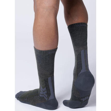 Chaussettes X-SOCKS TREKKING MERINO, semelle rembourrée, Moss Green