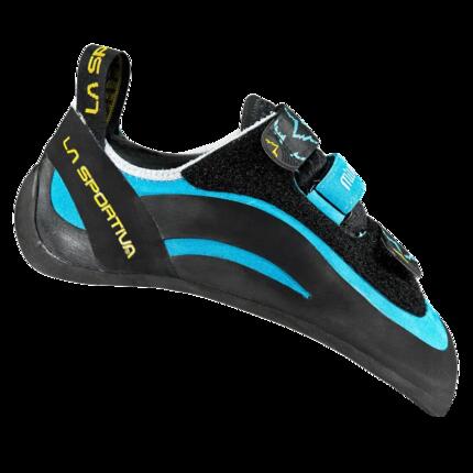 Chaussons d'escalade La Sportiva Miura VS Women bleu velcro P3 cuir Vibram 4 mm