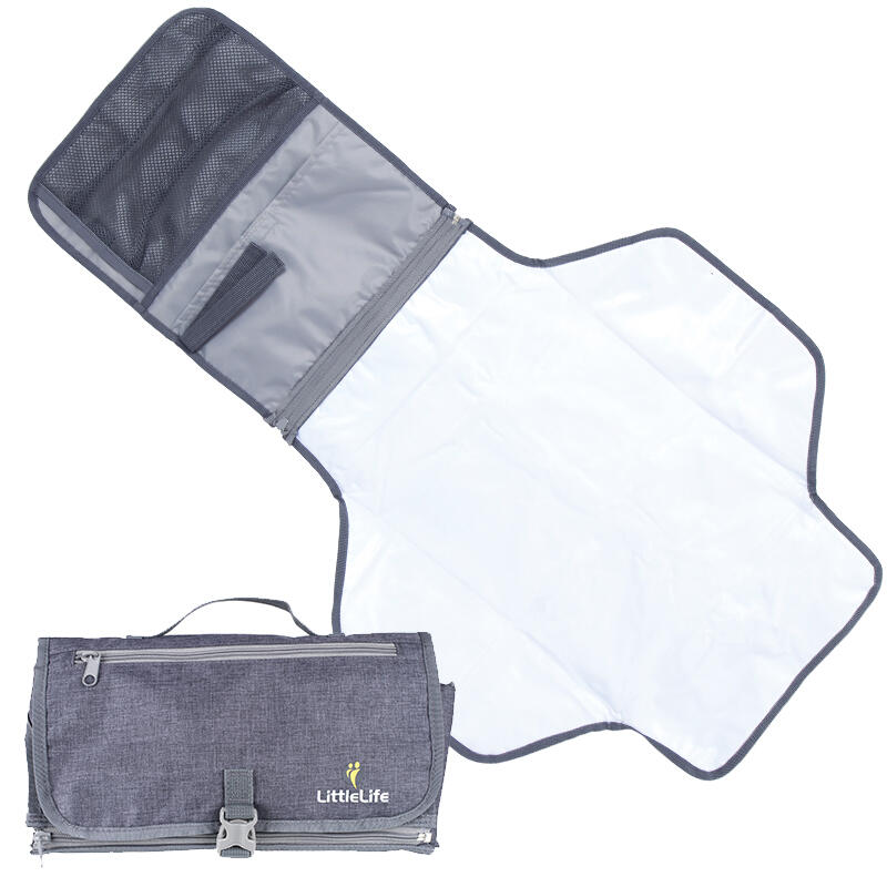 Matelas à langer portable gris 92x55 cm essuyable 1/1