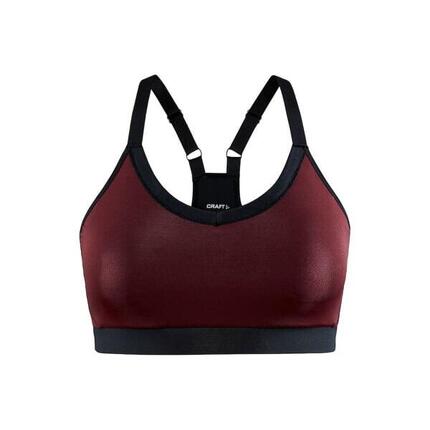 Brassière sport CRAFT Motion rouge rembourrée coupe ajustée bretelles réglables