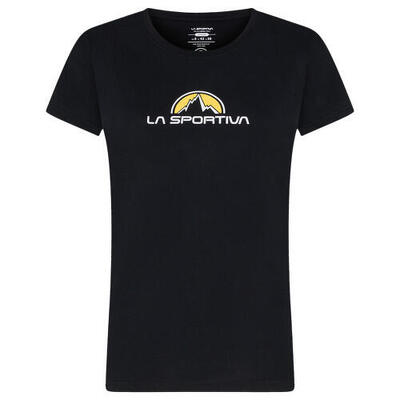 La Sportiva Damen-T-Shirt Bio-Baumwolle 135 g/m² schwarz Rundhals Kurzarm XS