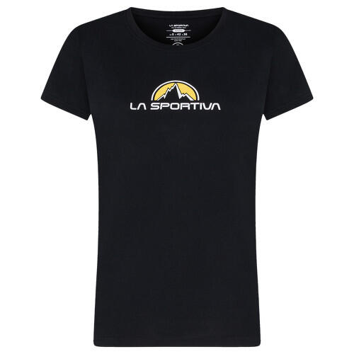 La Sportiva Damen-T-Shirt Bio-Baumwolle 135 g/m² schwarz Rundhals Kurzarm XS
