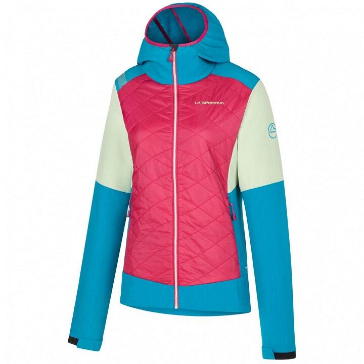 La Sportiva - Veste La Sportiva Kap Hybrid Hoody Femme Cerise, Capuche, Kapok Recyclé - Doudoune Synthétique - Rose - Decathlon