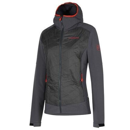 Winterjacke Damen La Sportiva Kap Hybrid Hoody Carbon Cherry Tomato