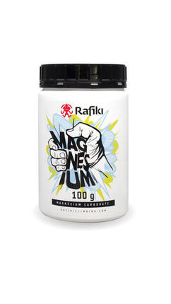 Magnesium Rafiki 100 g Pulver Dose mit Schraubverschluss, feine Textur