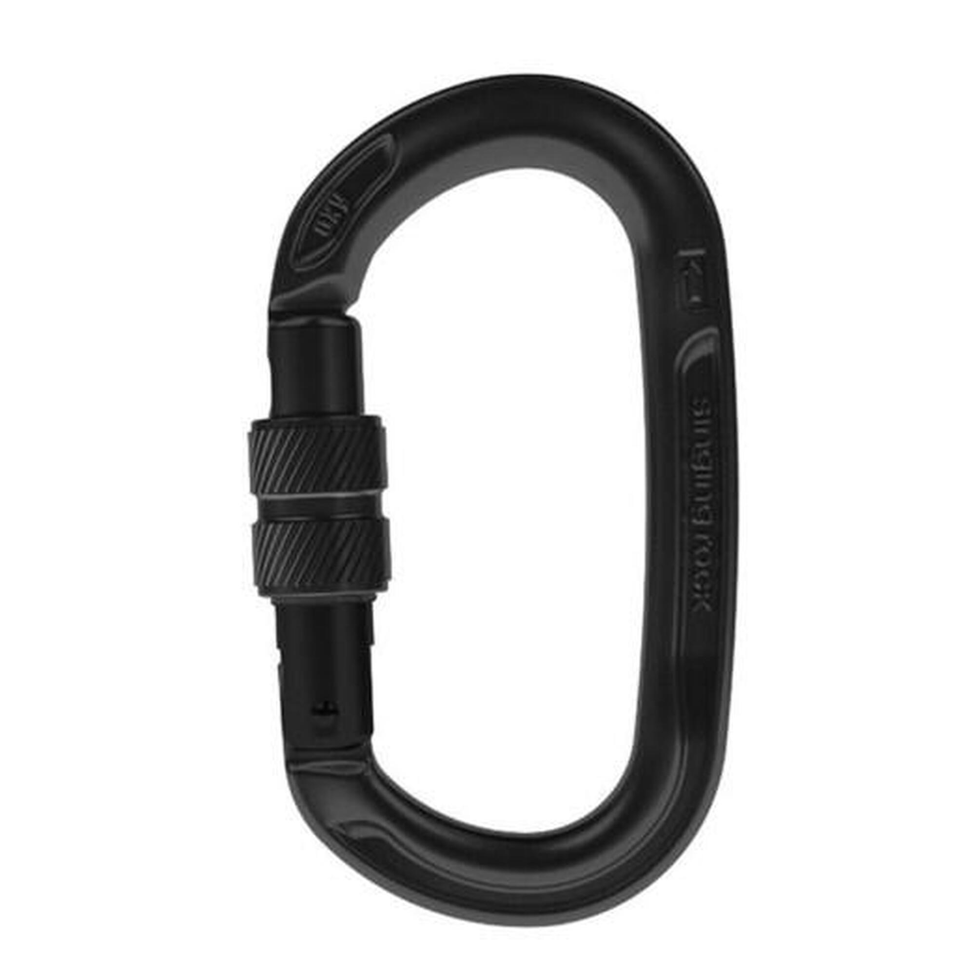 Singing Rock - Mousqueton Oxy Screw Noir Singing Rock En Aluminium - Mousqueton D'Escalade - Noir - No Size - Decathlon