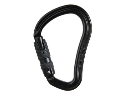 Moschettone HMS Singing Rock Hector Triple Lock duralur 26 mm 30 kN nero opaco