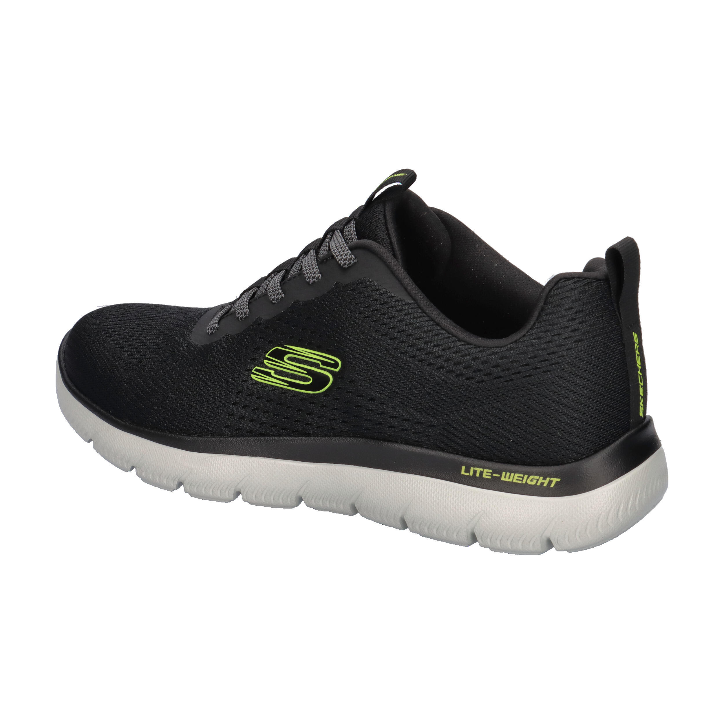 Skechers Herren Summits Eckler Slip-ins Sneaker 232963 BKLM Black/Lime 11/15