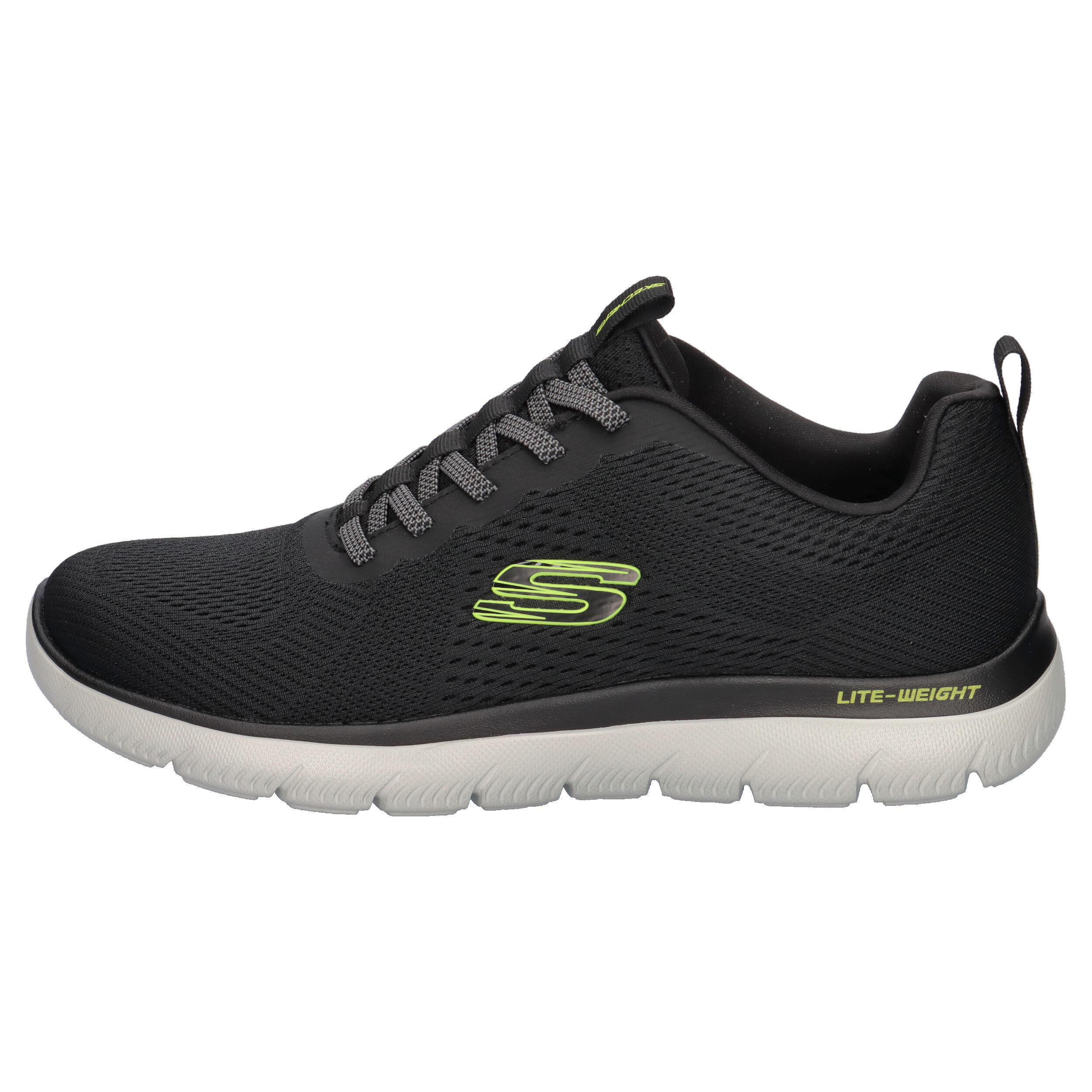 Skechers Herren Summits Eckler Slip-ins Sneaker 232963 BKLM Black/Lime 10/10