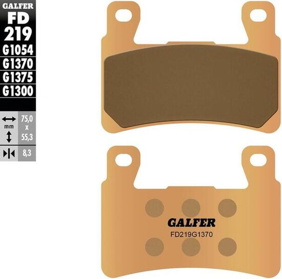 Galfer remblokken fd219 brake pad fd219 g1370 sint. metal street