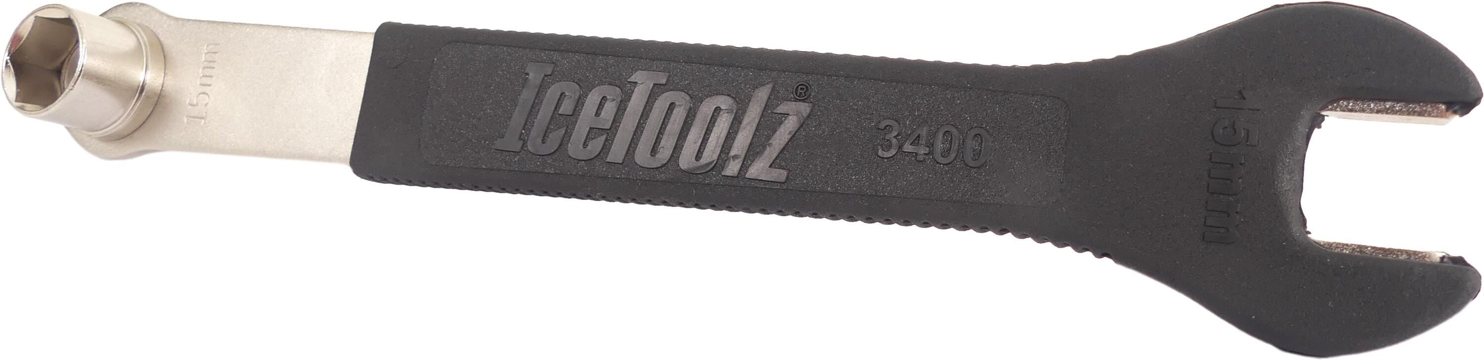 Clé pédale IceToolz 34OO combinée, acier Cr‑Mo. 1/1