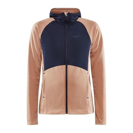 Veste softshell femme CRAFT ADV Essence capuche ajustée orange/bleu