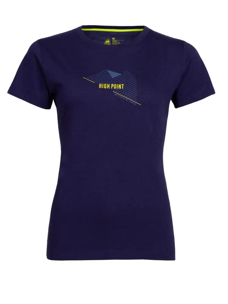 T-shirt femme High Point Atlas Lady bleu foncé léger 53% modal 47% coton XL 1/1