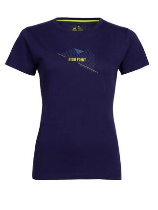 T-shirt femme High Point Atlas Lady bleu foncé léger 53% modal 47% coton XL