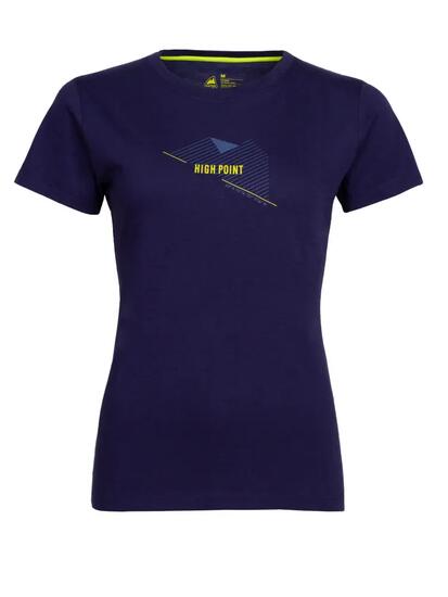 T-shirt femme High Point Atlas Lady bleu foncé léger 53% modal 47% coton XL