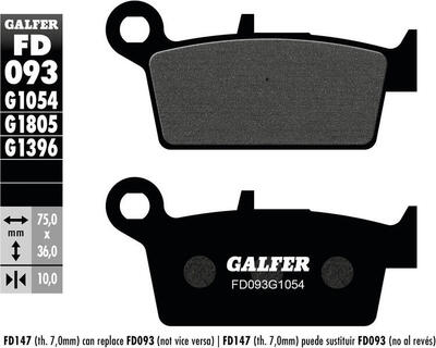 Galfer remblokken fd093 brake pad fd093 g1054 organic