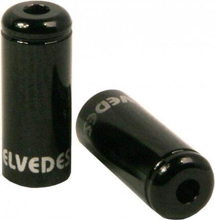 Pot Kabelhoedjes Elvedes Zwart 4,2mm | Aluminium | 50 stuks