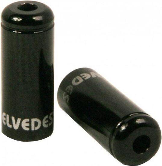 Pot Kabelhoedjes Elvedes Zwart 4,2mm | Aluminium | 50 stuks