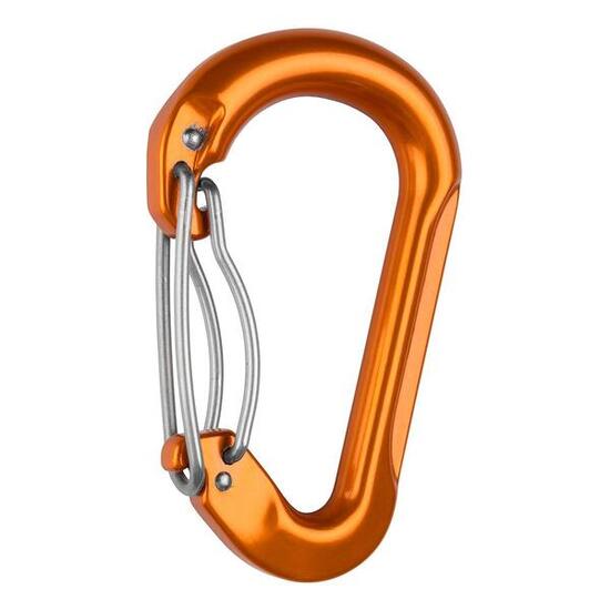 Mousqueton Grivel K3GH Plume HMS orange dure 44g Twin-Gate sécurité