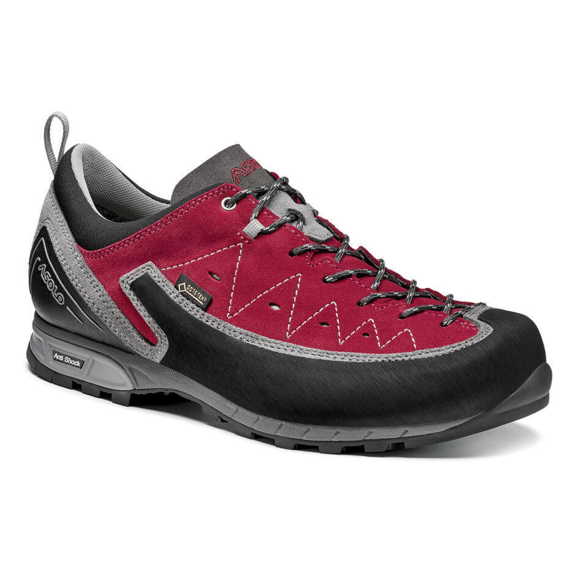 Asolo - Chaussures Trekking Asolo Apex Gv Femme Daim Gore-tex Semelle Vibram Mega Grip - Bottes - Rouge - Decathlon