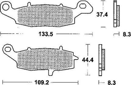 Trw remblokken mcb 682 brake pad mcb 682 organic standard