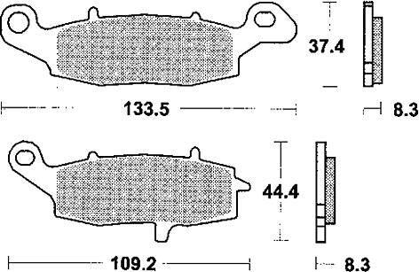 Trw remblokken mcb 682 brake pad mcb 682 organic standard