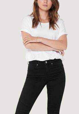 Crop top t-shirt onlmoster s/s o-neck top noos jrs dames wit